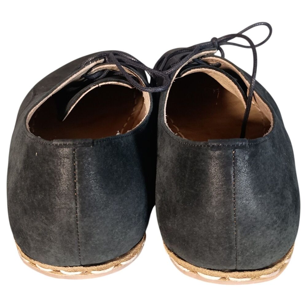 Atlantis Handmade Barefoot Casual Shoes Men's 11 Black Leather Lace up - Picture 8 of 11